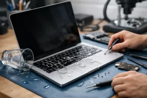 MacBook Liquid Spill Repair Example